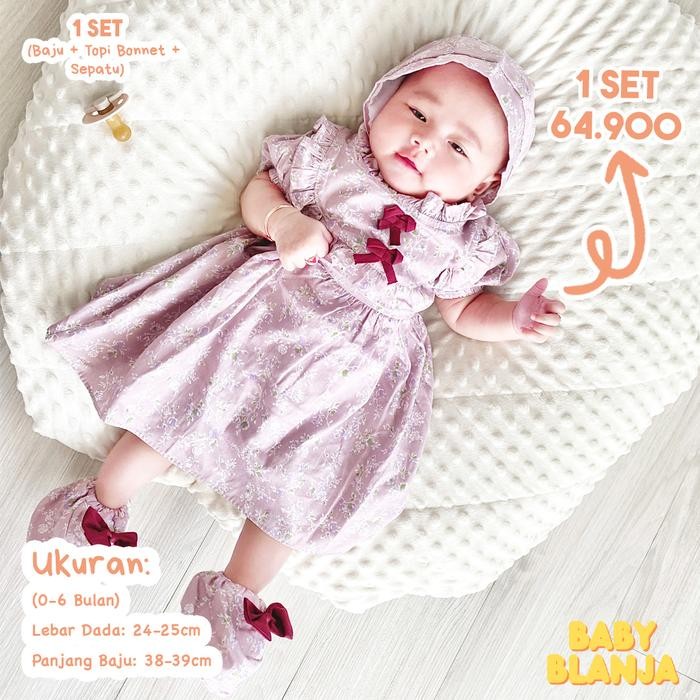 Dress Bayi Anak Perempuan 6 12 Bulan Fay Set