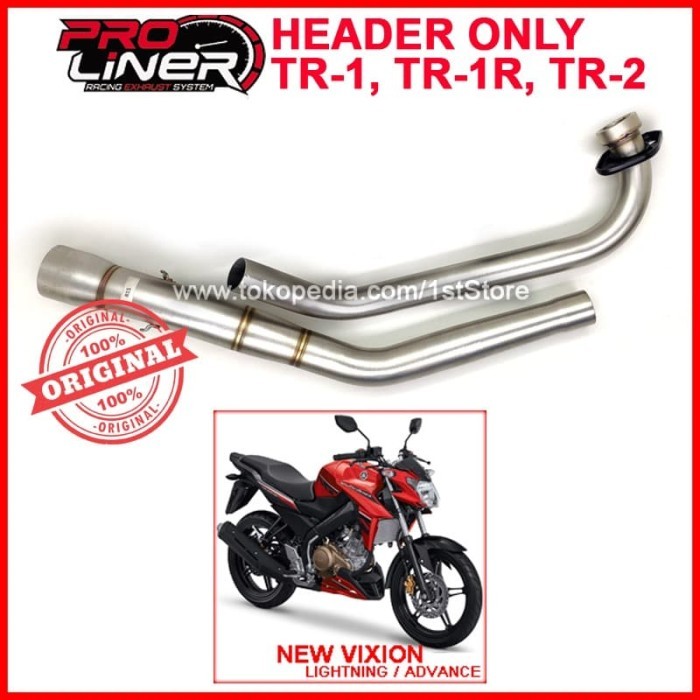 Header New Vixion Original Proliner Tr 1R Nvl Nva Leher Knalpot Racing