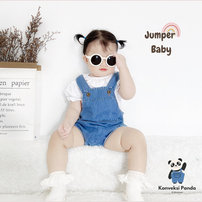 Jumper Baju Bayi Jeans Bodysuits Denim Jumpsuit Baby Newborn
