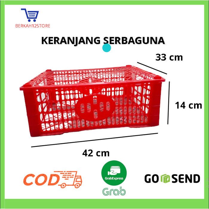 TERBATAS [TERMURAH] KERANJANG PLASTIK SERBAGUNA BEKAS BUAH JERUK SANTANG KODE 288