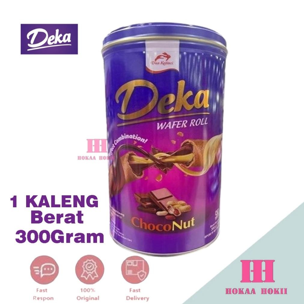 

sa-324 Deka Wafer Roll Box Isi 2 Kaleng Choco Nut Choco Banana 175gr Viral