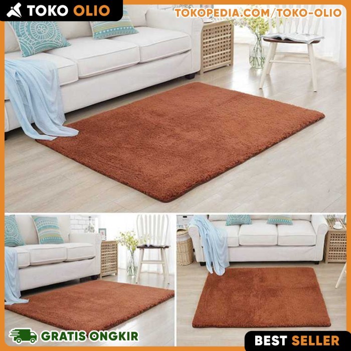 Karpet Matras Ambal Meja Bulu Velvet Lembut Halus Anti Slip Ruang Tamu Terlaris