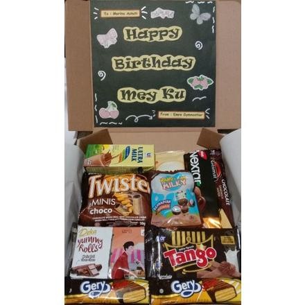 

TW39 Hampers Snack Box Ulang Tahun / wisuda / anniversary/ PAKET COKLAT Berkualitas