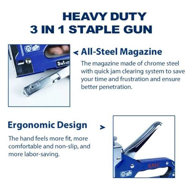 

Promo Klip Tembak Furniture Multifungsi Staples Gun 3 in 1 Nailing Machine COD