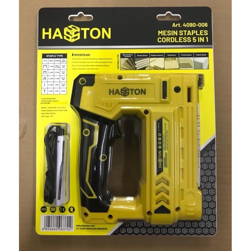 

Promo Hasston Mesin Staples Cordless 5 in 1 / Stapes batere Li (4090-006) COD