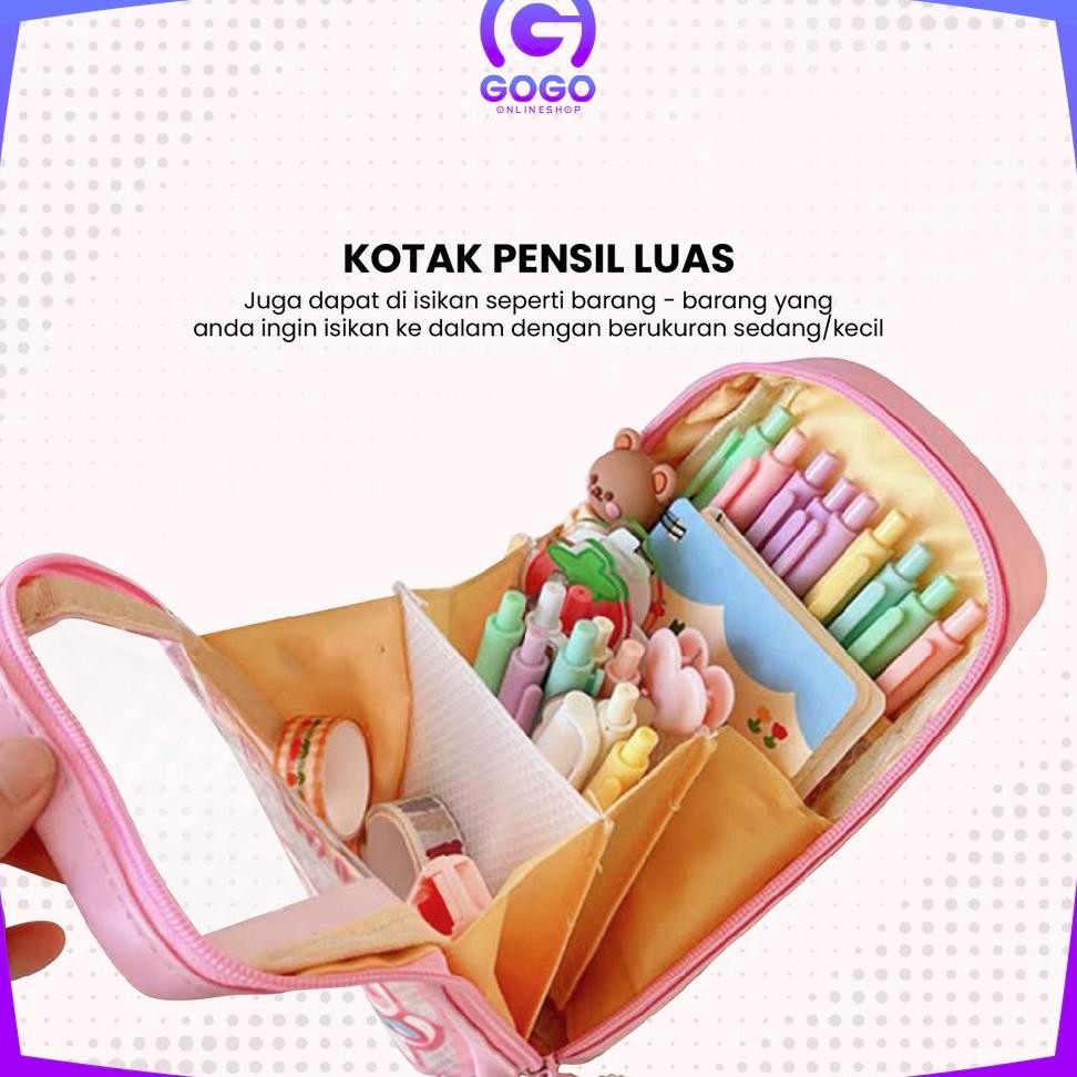

BISA COD GOGO-A61 Tempat Pensil Anak Transparan Motif Kartun Pencil Case Multifungsi Ala Korea Pouch Serbaguna / Tempat Alat Tulis Tempat Pulpen Perlengkapan Sekolah wwr-76