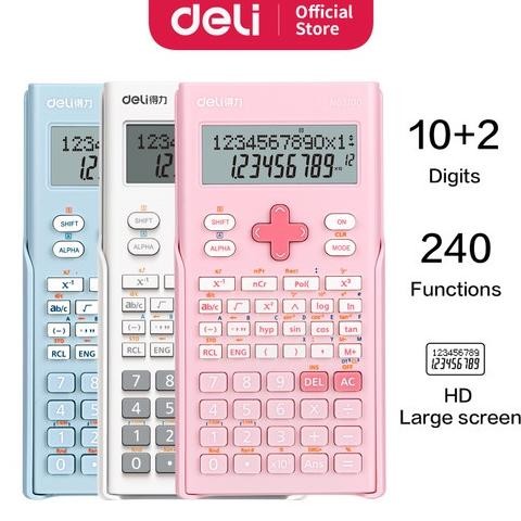 

ORIGINAL Deli Calculator Scientific Kalkulator 240 Fungsi Kalkulasi 3 Warna 1700 DELI KINCIZEN la-92