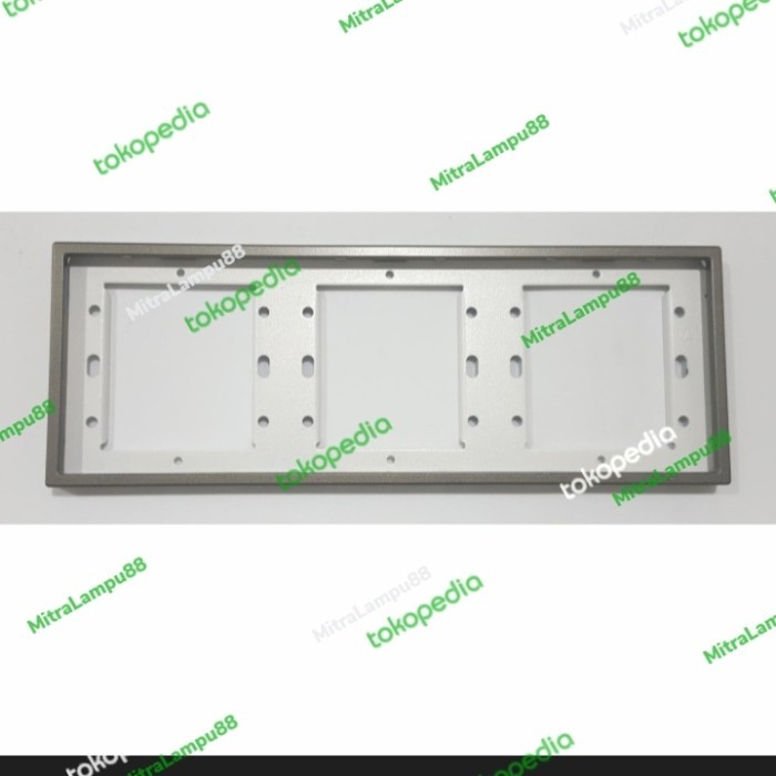 TERLARIS SIMON I7 GREY/ABU ABU FRAME 3GANG COVER SAKLAR STOPKONTAK SIMON I7