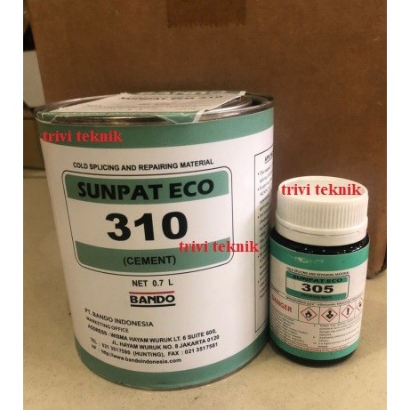 TERJAMIN sunpat eco 310 bando hardener 305,lem karet conveyor