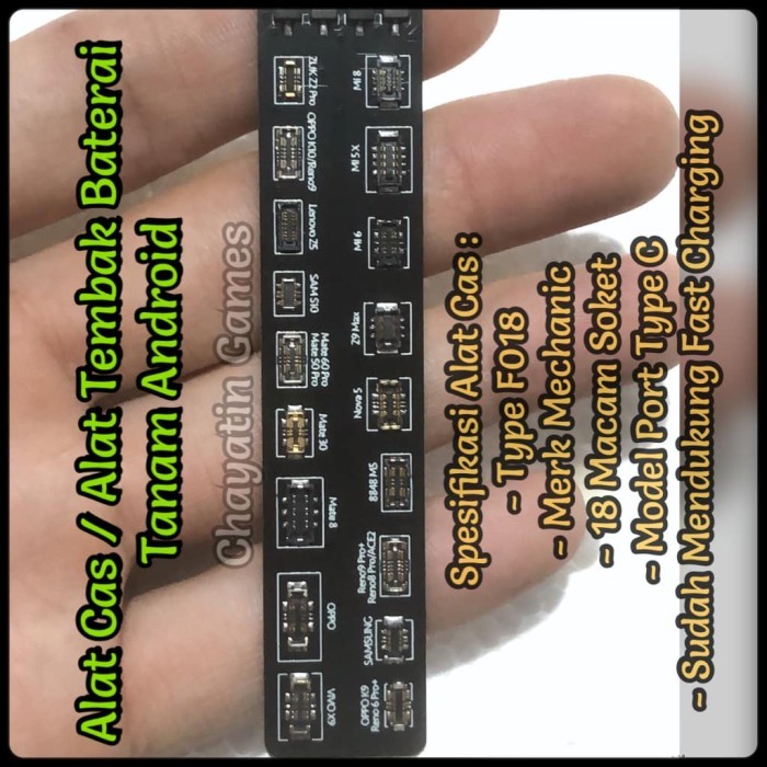 Alat Cas / Alat Tembak Baterai Tanam HP Merk Mechanic Khusus Untuk HP Android 18 in 1
