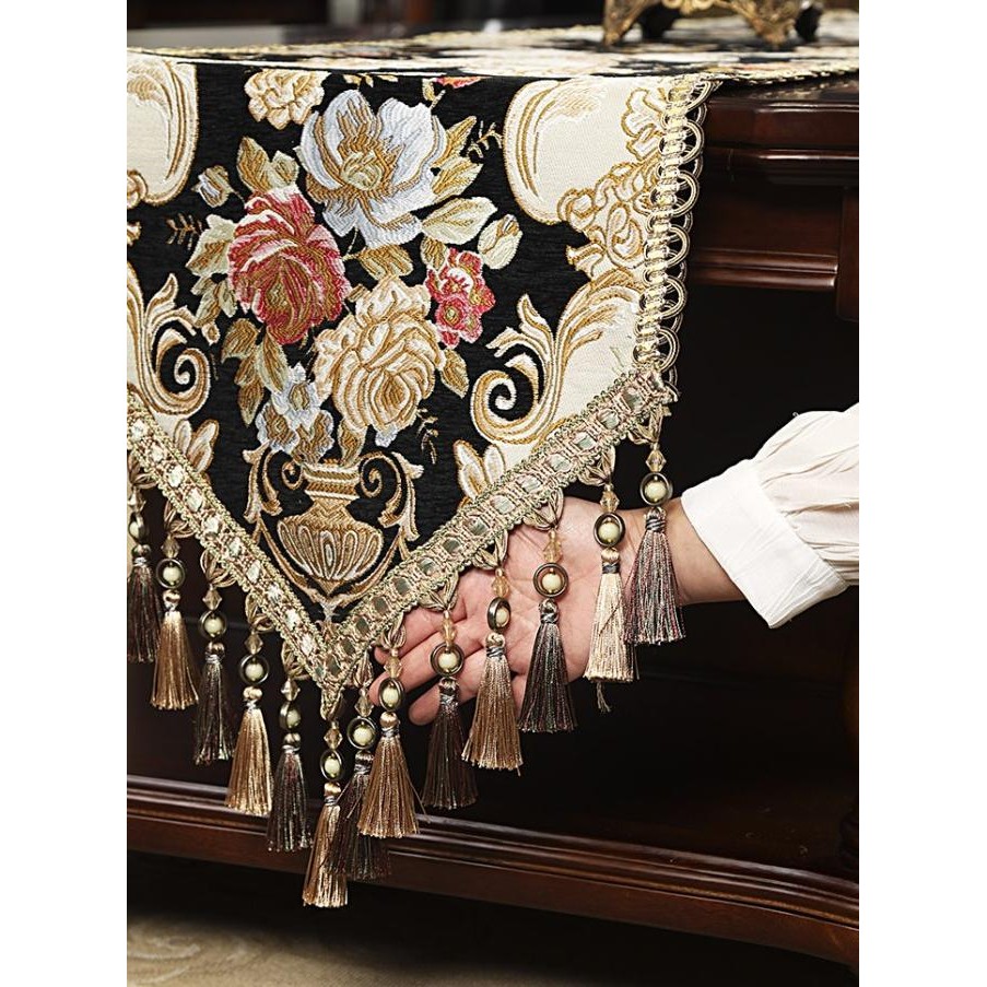 TERBARU TAPLAK MEJA TABLE RUNNER BED SCARF HOTEL DEKORASI MEJA KONSUL TROPIS 