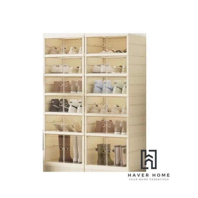 Rak Sepatu Tingkat Rak Sepatu Lipat Portable Kokoh Kuat Rak Serbaguna Lemari Sepatu Tempat Sepatu Si