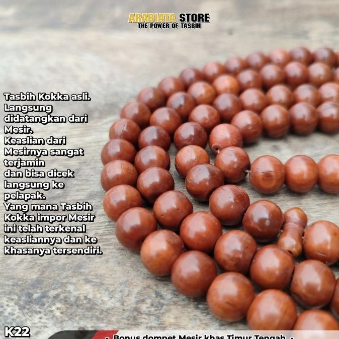 Spesial Tasbih Kayu Kokka Kauka Asli Mesir