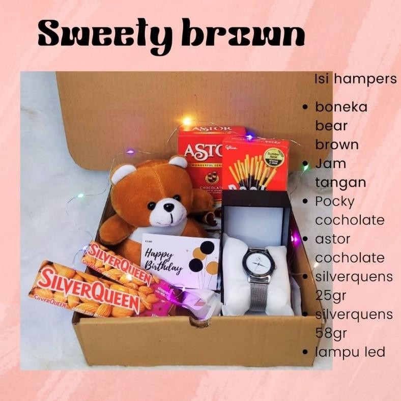 

dvc-78 Paket Sweety Hampers Ulang Tahun Gift Box Anniversary Graduation Coklat Silver Queen Valentine Berkualitas