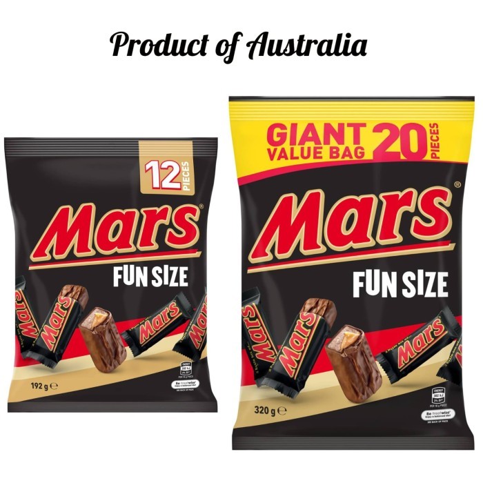 

Ready Coklat Mars Australia Fun Size isi 12 Coklat Impor