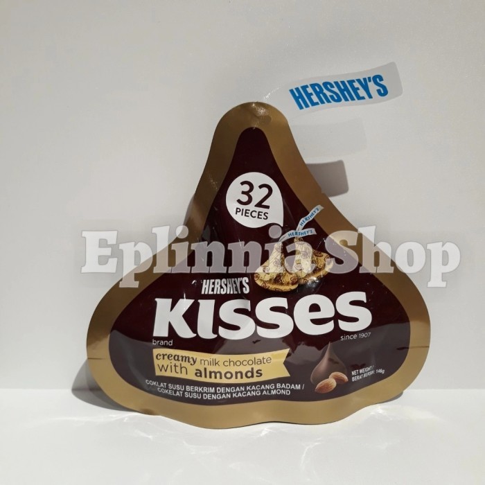 

Ready Hershey Hersheys Hershey's Kisses Milk Chocolate Almond 146 gr