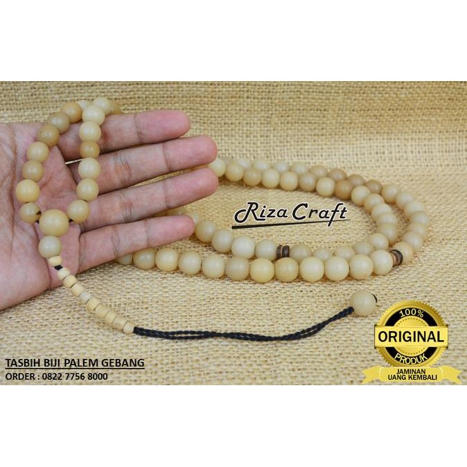 Terjangkau Tasbih Biji Palem Gebang Asli Langka 99 Butir