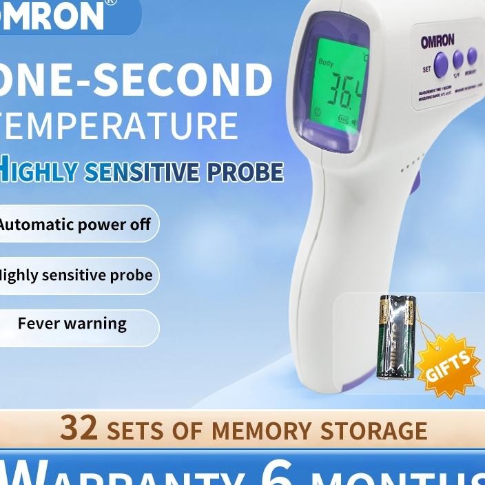 Omron Thermogun Termometer Uhu Tubuh Dital Termometer Inframerah Non Thermometer Dahi Untu Demam