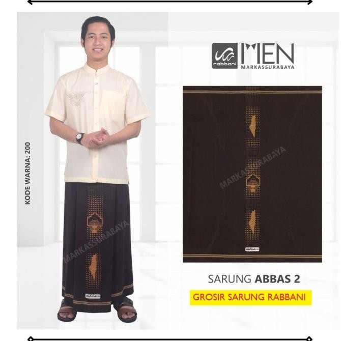 Miliki Rabbani Sarung Palestina Abbas 2 Coklat Tua Motif Palestine Terbaru