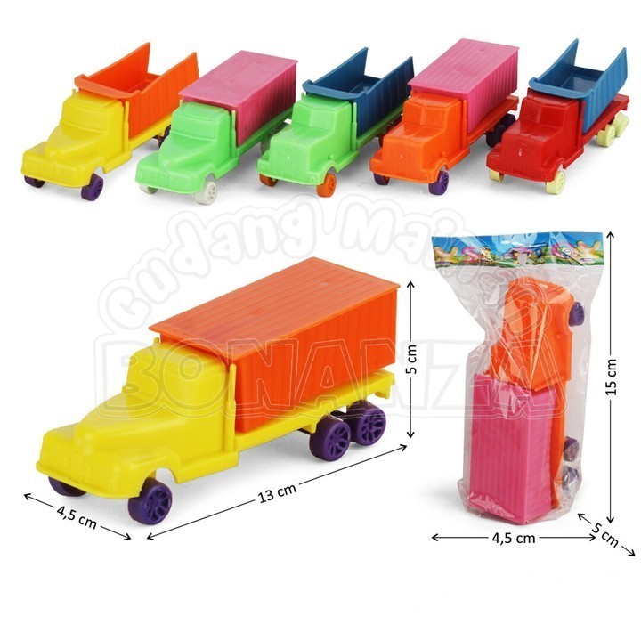 [Bonanza] Mainan Konstruksi Truk Tronton Dump / Box 13 cm Toys