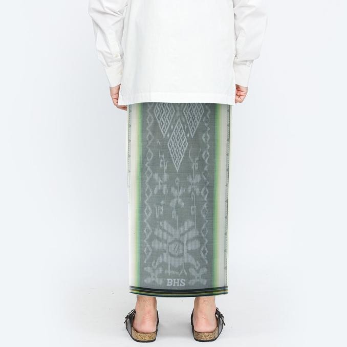 Spesial Sarung Bhs Classic Silver Motif C45 Ssb Putih Hijau