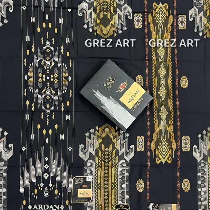 Terjangkau Sarung Ardan Sgj Songket Jacquard Gold Original - Motif Bhs - By. Ketjubung New