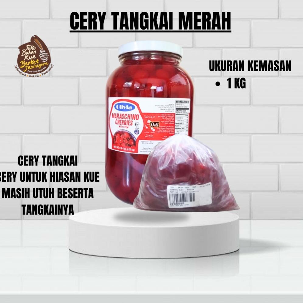 

TOPPING CAKE CERY TANGKAI MERAH / CERY HIASAN KUE / CERY MERAH REPACK 1 KG