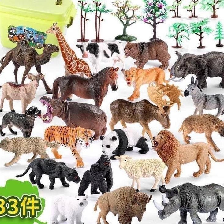 Zoetoy Furine Bo Dino Wild Fure Animal Dinoaur Toy Jungle Afari Et 33Pc Cari Ado