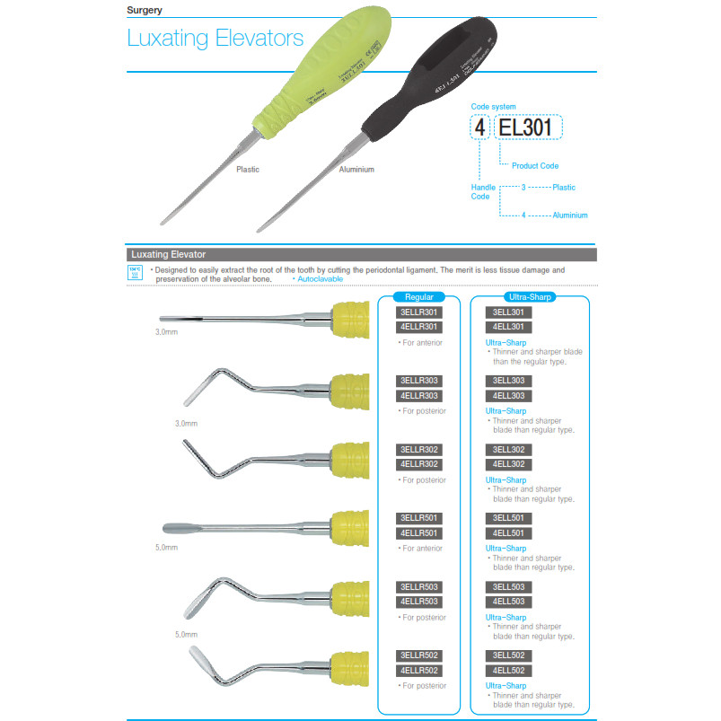 Osung Surgery Dental Luxating Elevator Reguler & Ultra Sharp