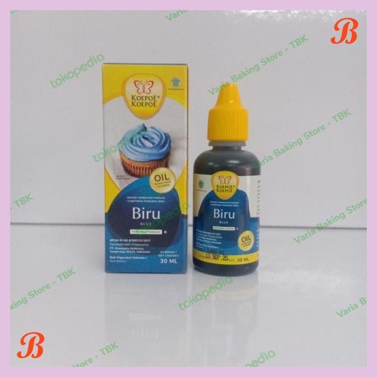 

| VRB | PEWARNA BIRU OIL BASED 30 ML BLUE MINYAK WARNA COLOUR FOOD COLORING