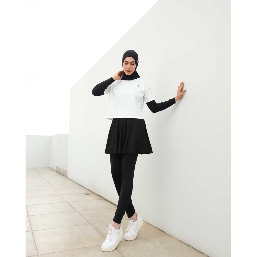Rok Legging Premium Zipper Rok Celana Olahraga Wanita Muslim