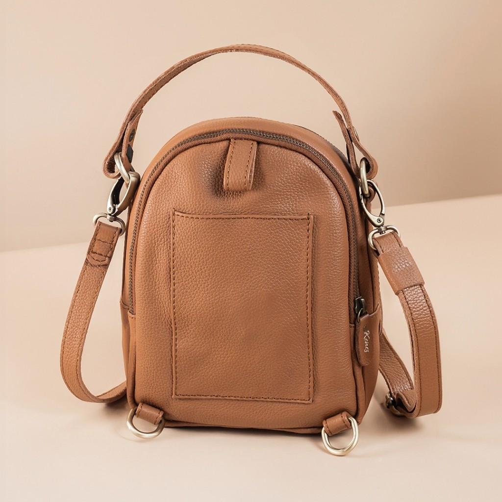 New Kenes Leather Tas Ransel Backpack Multifungsi Kulit Asli Kimmy - Free Grafir Nama