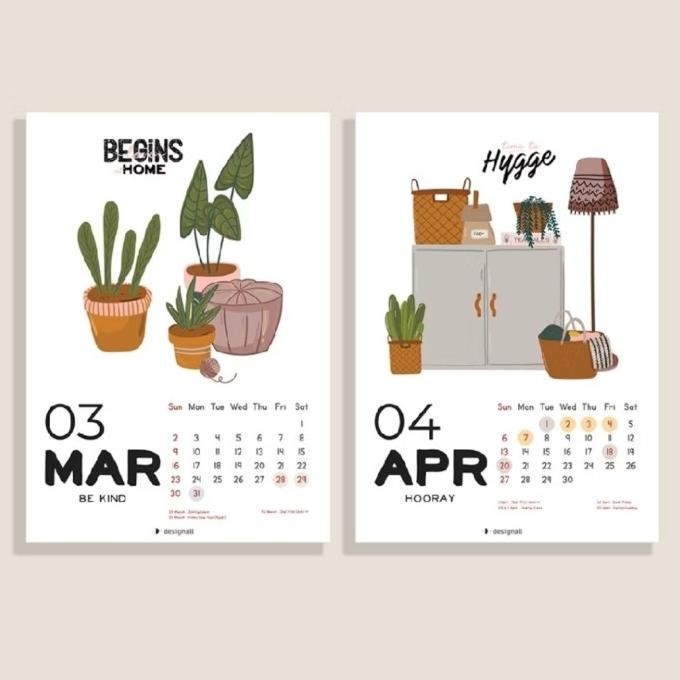 

Grosir Kalender Dinding 2025 Aesthetic A3 Spiral Aes