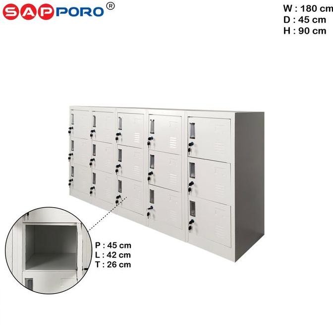 

Promo Sapporo Horison 15 - Loker Besi 15 Pintu | Locker Horizontal