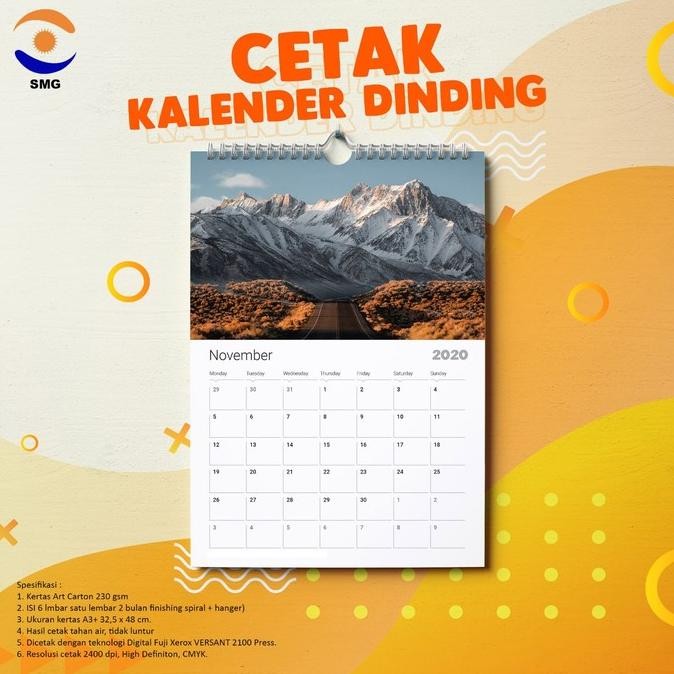 

Grosir Cetak Kalender Dinding Hanger Spiral Kawat Tahun Baru 6 Lembar Satuan