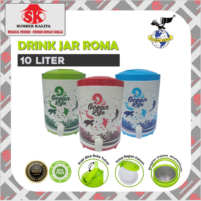 SPECIAL DRINK JAR ROMA 10 LITER PANAS DINGIN GLOBAL EAGLE
