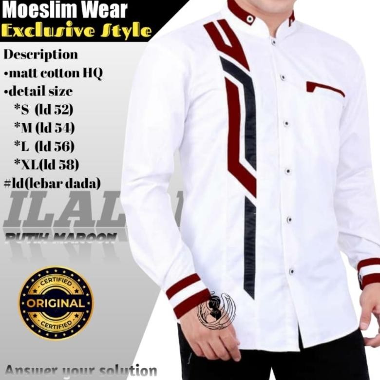 Ready Koko Pria Santri Elrumi/Hilwa Koko Sinergi Gus Azmi Terlaris Seragam Hadroh Azzahir Terbaru Ta