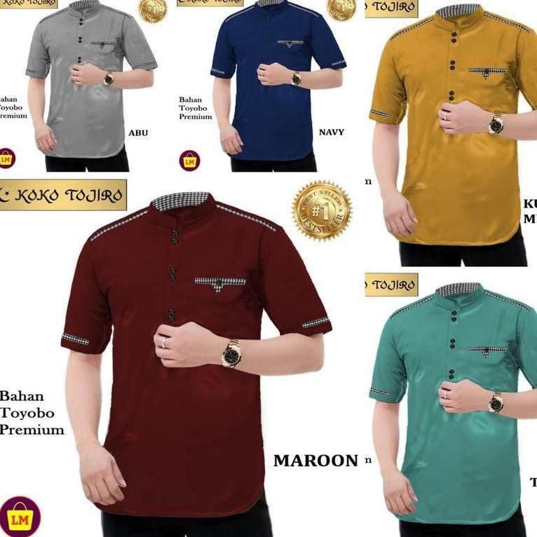 Promo Lebaran Koko Tojiro Baju Koko Muslim Pria Pakaian Muslim Pria Koko Tojiro Baju Koko Pria Koko 