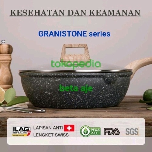HOT SALE PANCI CAROTE DEEP FRYPAN FRY PAN 28CM 28 CM SERBAGUNA TUTUP LID GRANIT