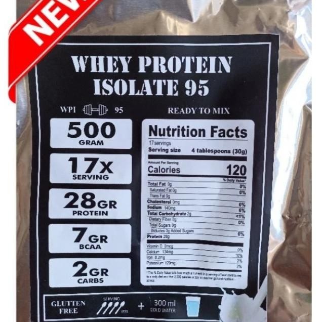 WPI95 Susu Protein 500gr Whey Protein Isolate 95 Diet OCD DEBM KETO B77S