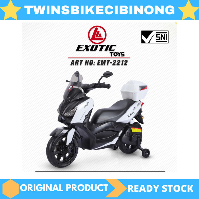 TERBARU MOTOR MAINAN ANAK AKI RECHARGEABLE EMT 2212 NMAX