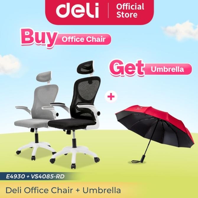 . Deli Office Chair / Kursi Kantor / Kursi Kerja Dengan Sandaran E4930