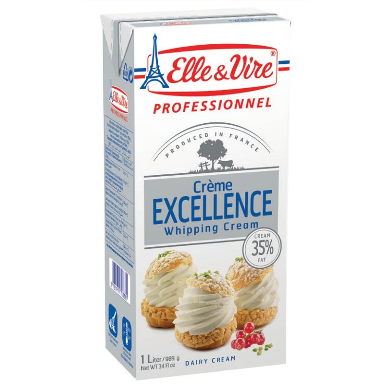 

Elle & Vire Creme Excellence Whipping Cream 35% Fat 1Lt