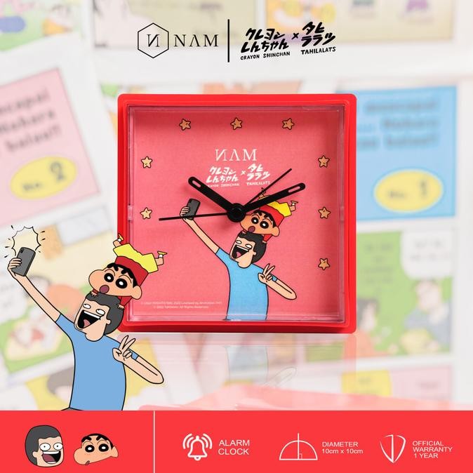 

NAM Watch x Crayon Shinchan x Tahilalats Trio Jam Meja Weker Alarm LC