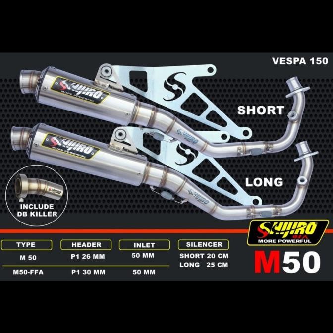 Terjangkau Knalpot Vespa 150 Shijiro Racing Type M50