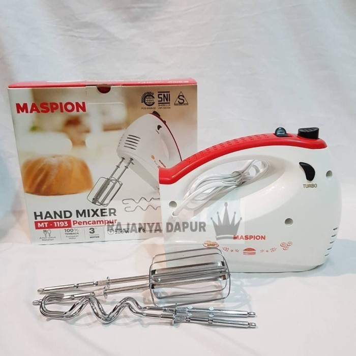 Mixer Hand Maspion Mt 1193 - Mixer Tangan Maspion - Hand Mixer -