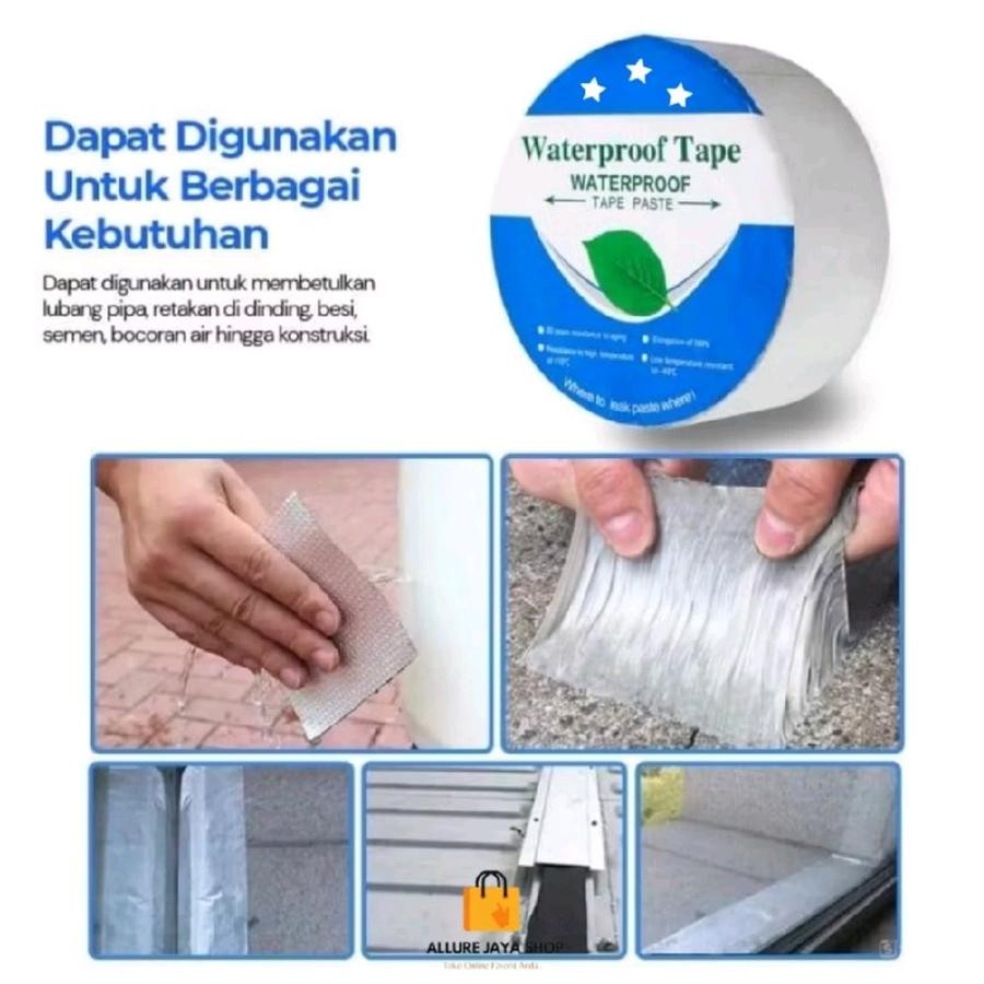 Lakban Alumunium Foil Waterproff (Set 5 roll pcs)  anti bocor untuk atap seng besi dan galvalum