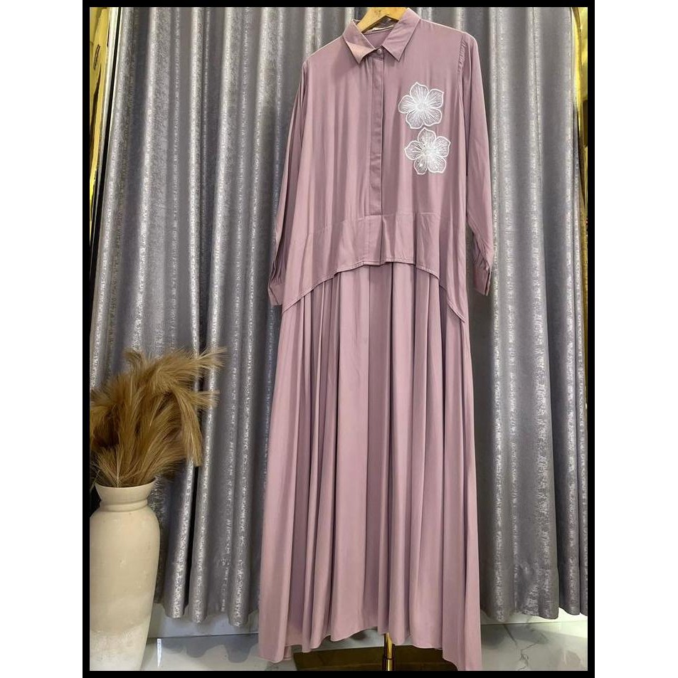 Terlaris [Kode Dermawan] Gamis Muslimah  Premium Lebaran 2025 All Brand Tanah Abang Tum Good Quality