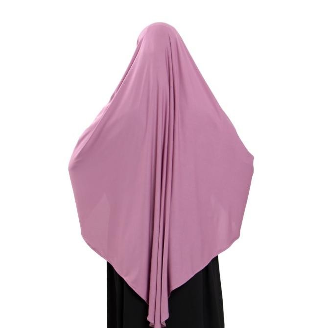 Spesial Bajuyuli Jilbab Bergo Maryam Jumbo Syari Polos Jersey Soft Pet - Pink