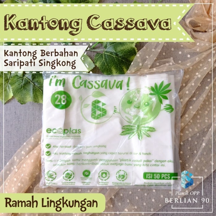 

Kantong Singkong 28 / Kantong Plastik Ramah Lingkungan / Cassava Bag